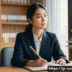상담심리사 초보를 위한 필수 자료 - A serene counseling room scene featuring a young Japanese female counselor in professional attire, a...