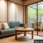 상담심리사 업무 중 나타나는 문제 사례 - A modern Japanese counseling room with a calm, warm atmosphere, featuring a female psychologist in p...