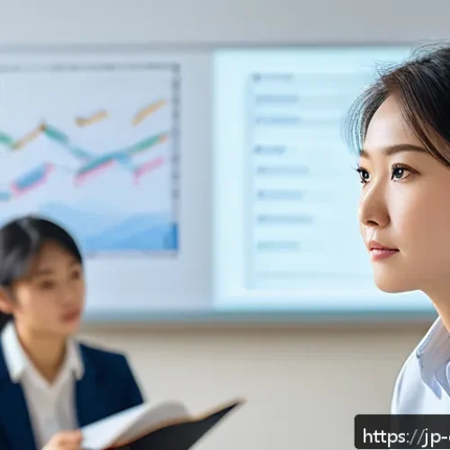 상담심리사 학력 요건과 권장 학과 - A professional Japanese counselor in a modern university psychology classroom, wearing modest busine...