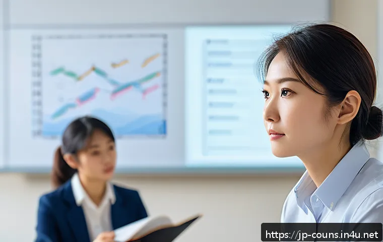 상담심리사 학력 요건과 권장 학과 - A professional Japanese counselor in a modern university psychology classroom, wearing modest busine...